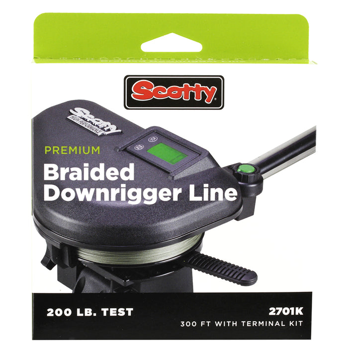 Scotty Premium Power Braid Downrigger Line 400ft of 200lb Test 2702K