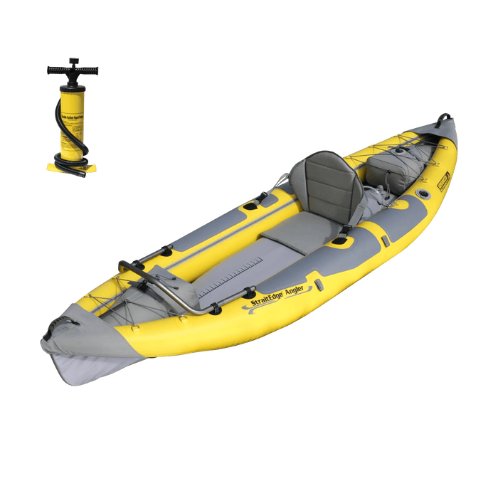 Advanced Elements StraitEdge™ Angler Fishing Kayak WITH Pump, Yellow/Gray