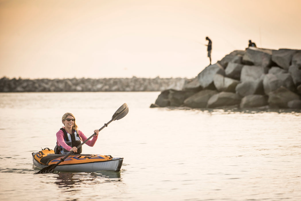 Advanced Elements AdvancedFrame Sport Kayak WITHOUT Pump, Orange/Blue