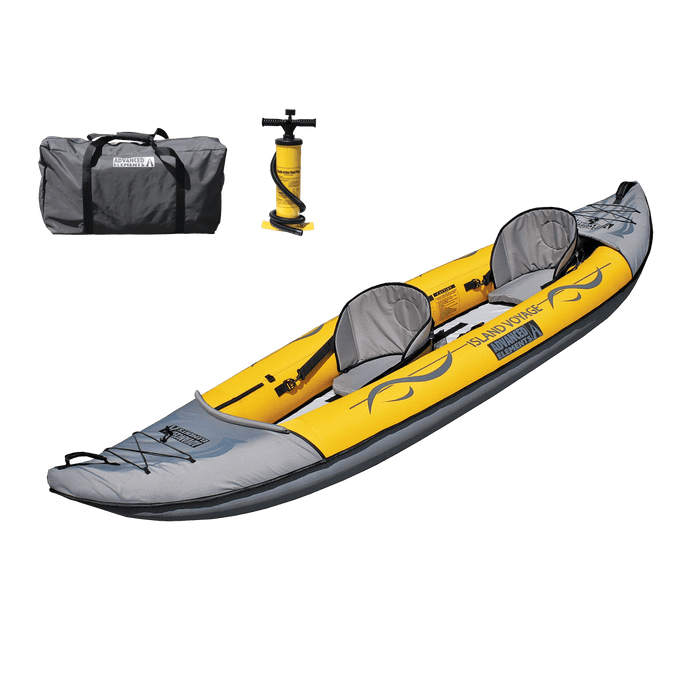 Advanced Elements Island Voyage™ 2 Recreational Kayak WITH Pump, Yellow/Gray