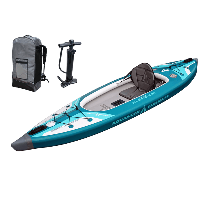 Advanced Elements AirVolution™ Sport Recreational Kayak WITH Pump, Blue/White