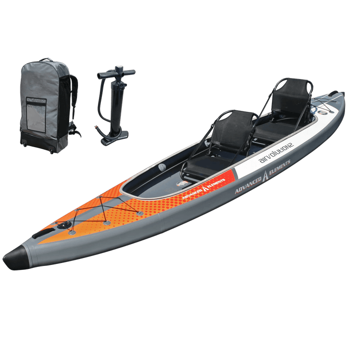 Advanced Elements AirVolution2™ Pro Recreational Kayak WITH Pump, Orange/White