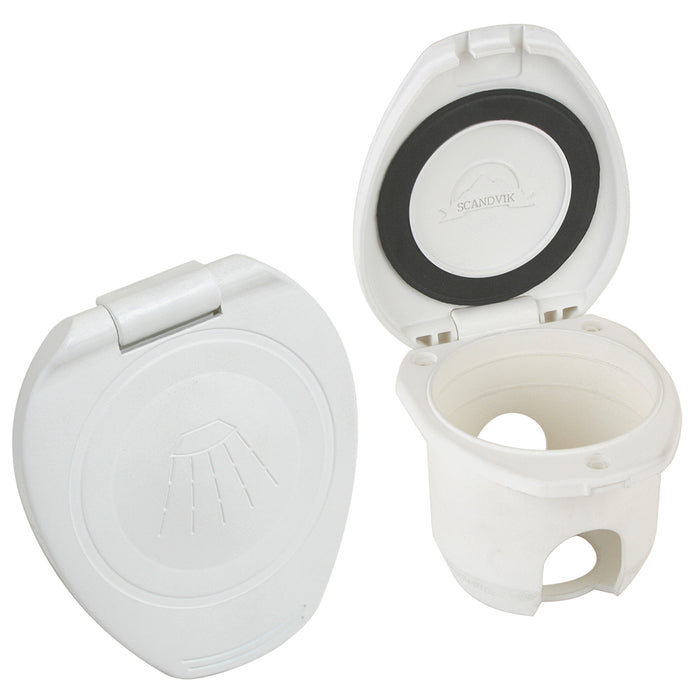 Scandvik Replacement White Cup  Cap fRecessed Shower 12104P