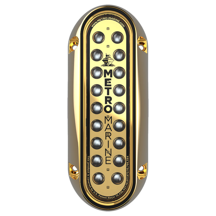 Metro Marine HighOutput Elongated Vertical Mount Light wIntelligent Monochromatic LEDs  Green 45 Beam FBME1VG345