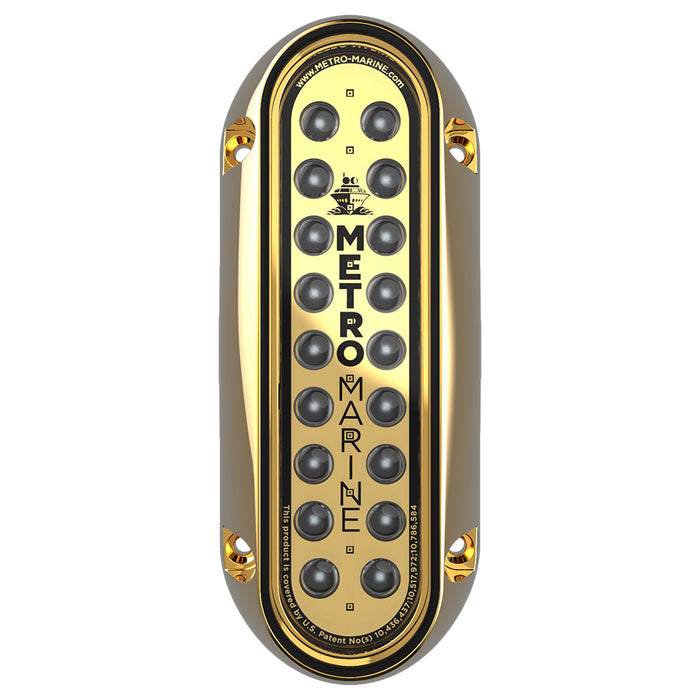 Metro Marine HighOutput Elongated Vertical Mount Light wIntelligent Monochromatic LEDs  Green 90 Beam FBME1VG390