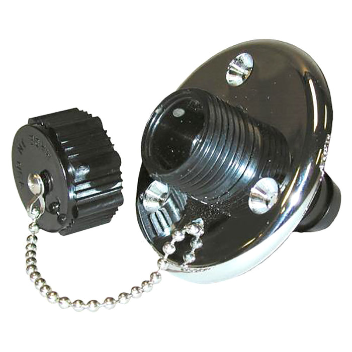 TH Marine Washdown Valve wChrome Base WDV1CPDP