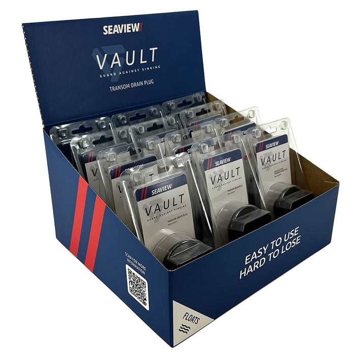 Seaview POP Display Box w12Pack Vault Drain Plugs SV101V SV101VPOP