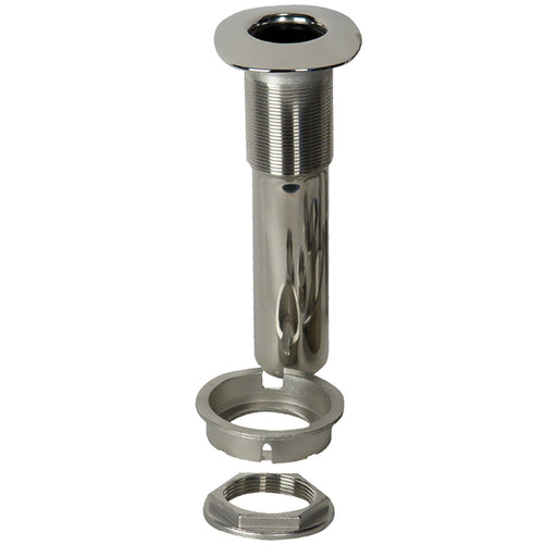 CE Smith 80 Series Screwless Flush Mount Rod Holder  0 Degree  Stainless Steel  Cast Bottom  Black Liner 53686C