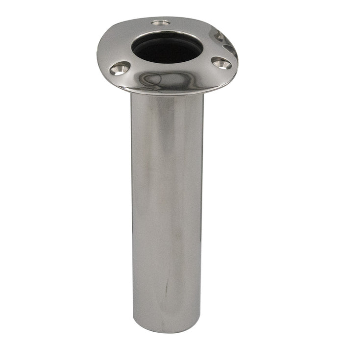 CE Smith 70 Series Standard Flush Mount Rod Holder  0 Degree  Stainless Steel  Gimbal Bar Bottom  Black Liner 536700