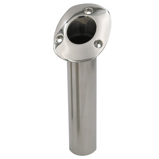 CE Smith 70 Series Standard Flush Mount Rod Holder  30 Degree  Stainless Steel  Gimbal Bar Bottom  Black Liner 536720