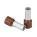 Pacer Brown 4 AWG Wire Ferrule  16mm Length  10 Pack TFRL416MM10