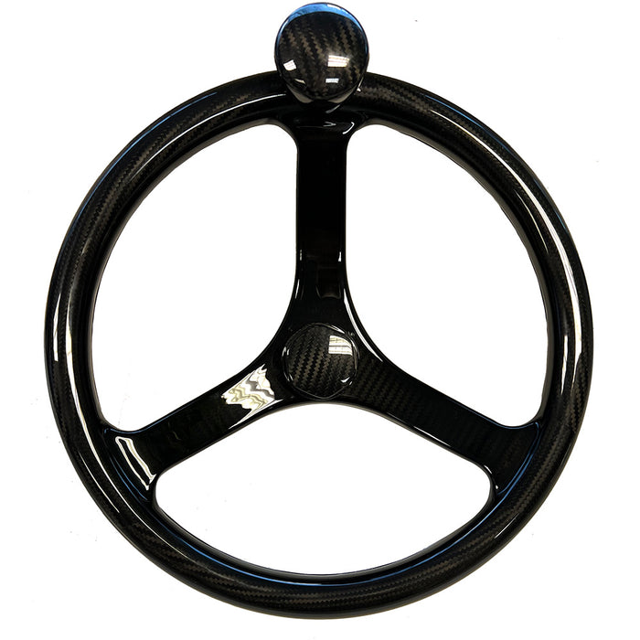 Schmitt Marine Carbon Fiber Primus Wheel wKnob 135 wSanntoprene Finger Grip 34 Tapered Shaft wCF Nut 7461321FGKCFN