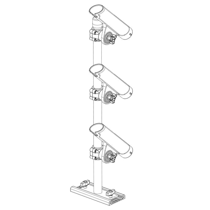 Scotty 333 Track Mounted Rod Tree  Rodmaster II Rod Holders 0333