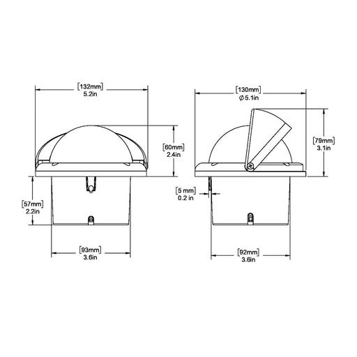 Ritchie SS1002 SuperSport Compass  Flush Mount  Black SS1002
