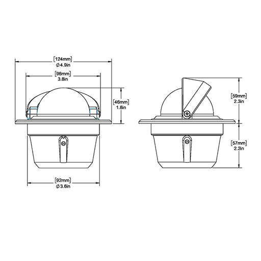 Ritchie F50W Explorer Compass  Flush Mount  White F50W