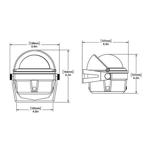 Ritchie B80 Voyager Compass  Bracket Mount  Black B80