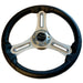 Schmitt Marine Torcello 14 Wheel  03 Series  Polyurethane Wheel wChrome Trim  Cap  Brushed Spokes  34 Tapered Shaft 
