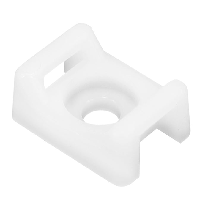Pacer Screw Down Cable Tie Mount  10 Screw Mount Method  Natural Color  100 Pack CTM3S10100