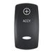Pacer Actuator  ACCY fV Series Contura Switches  Black  Laser Etched TopBottom Light EV2LEACC