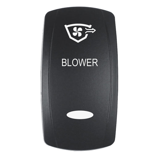 Pacer Actuator  BLOWER fV Series Contura Switches  Black  Laser Etched TopBottom Light EV2LEBLWR