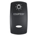 Pacer Actuator  COURTESY fV Series Contura Switches  Black  Laser Etched TopBottom Light EV2LECTSY