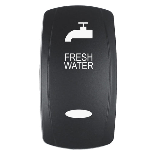 Pacer Actuator  FRESH WATER fV Series Contura Switches  Black  Laser Etched TopBottom Light EV2LEFRSH