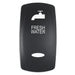 Pacer Actuator  FRESH WATER fV Series Contura Switches  Black  Laser Etched TopBottom Light EV2LEFRSH