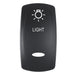 Pacer Actuator  LIGHT fV Series Contura Switches  Black  Laser Etched TopBottom Light EV2LELT