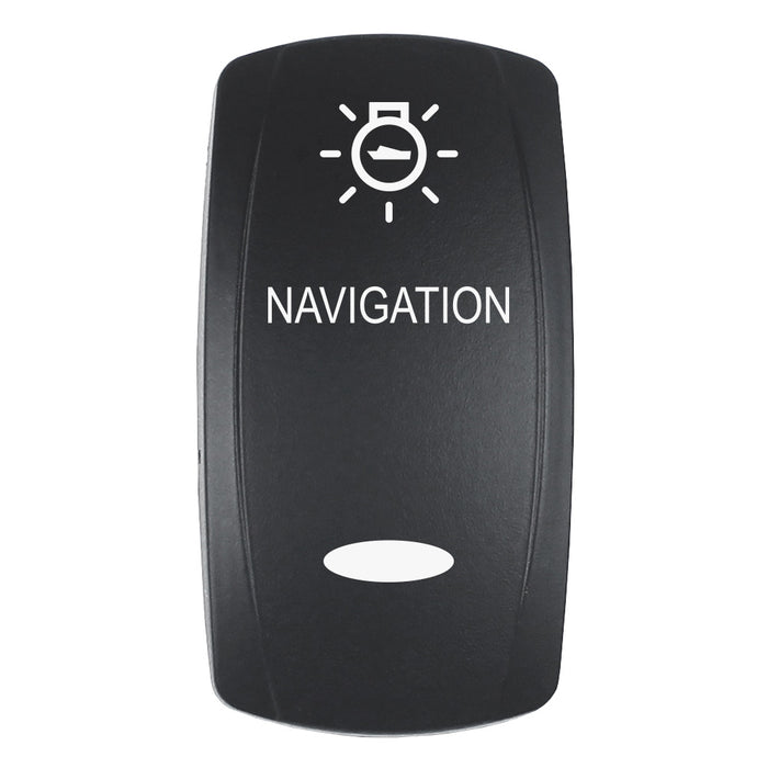 Pacer Actuator  NAVIGATION fV Series Contura Switches  Black  Laser Etched TopBottom Light EV2LENAV