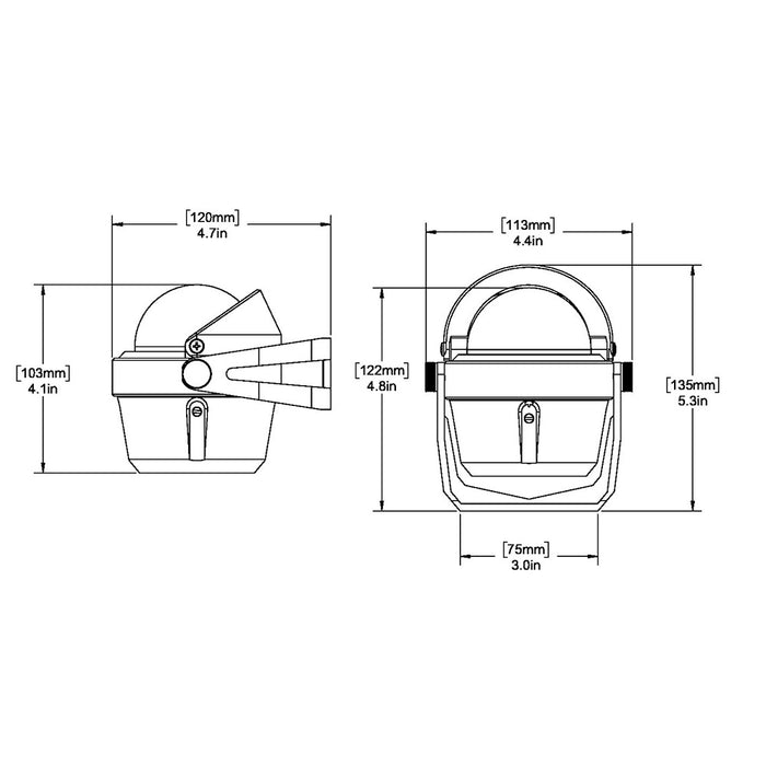 Ritchie RA91 RitchieAngler Compass  Bracket Mount  Gray RA91