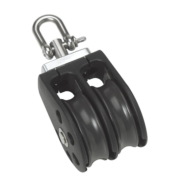 Barton Marine Size 3 45mm Plain Bearing Pulley Block Double wSwivel N03230