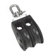 Barton Marine Size 3 45mm Plain Bearing Pulley Block Double wSwivel N03230