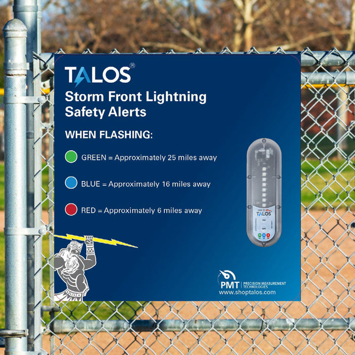 TALOS Standard Lightning Detector w14x14 Safety Information Sign SFD1414PMTB