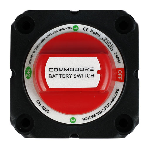 Commodore 4Position Compact Dual Battery Selector Switch CM402S