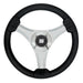 Uflex  Tavolara  138 Black Polyurethane Steering Wheel wSilver Spokes  X62 Hub 65277N