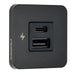 Scanstrut TILE USBAUSBC Interior Charging Socket  1224V  Black Bezel SCTILE10