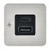 Scanstrut TILE USBAUSBC Interior Charging Socket  1224V  Stainless Steel Bezel SCTILE11
