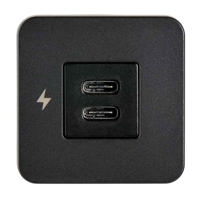 Scanstrut TILE USBC Interior Charging Socket  1224V  Black Bezel SCTILE20
