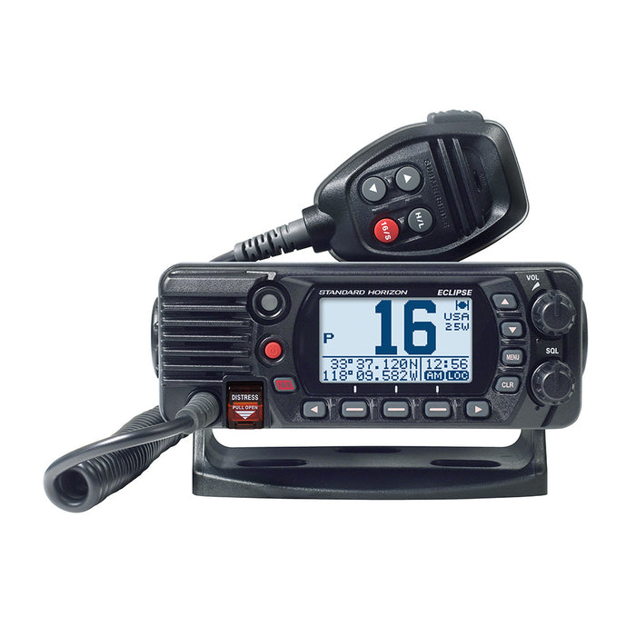 Standard Horizon GX1410GB Eclipse Series 25W Fixed Mount VHFGPS  Black GX1410GB