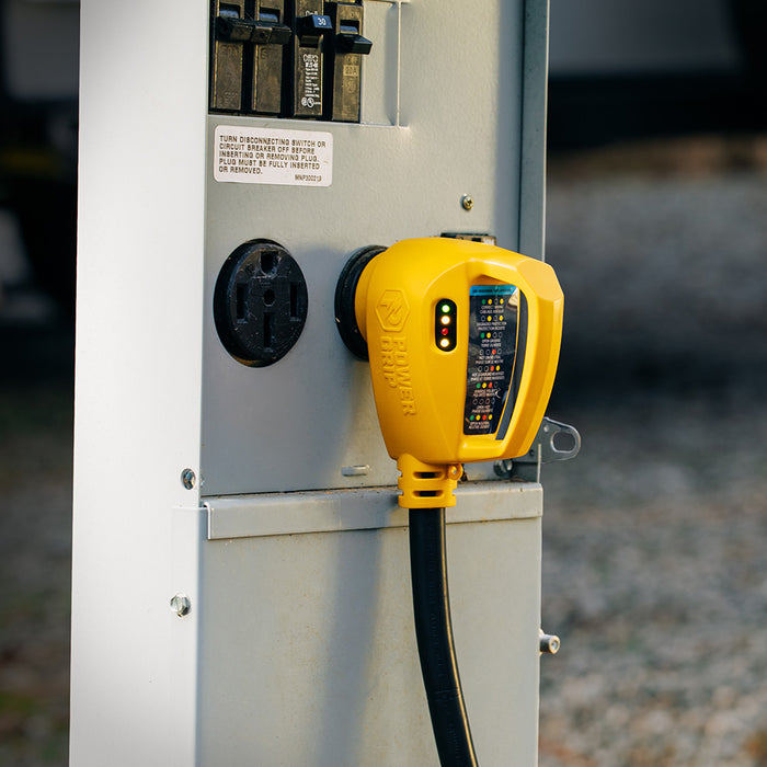 Camco Power Grip RV 18 30Amp Circuit Analyzer Dogbone  Integrated Surge Protection 55460