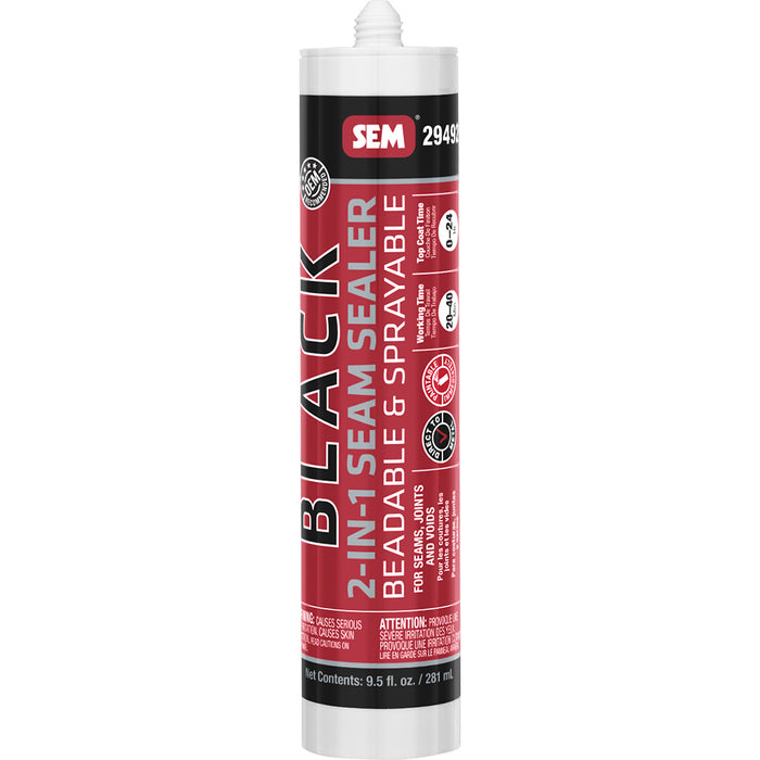 SEM 2IN1 Seam Sealer  95oz Tube  Black 29492