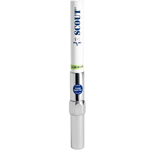 Scout 8 QuickFit White VHF Antenna w5M Cable  FME Quick 6 Foam Filled 6db Solid Brass  Copper Element PF AN NVHF00040T