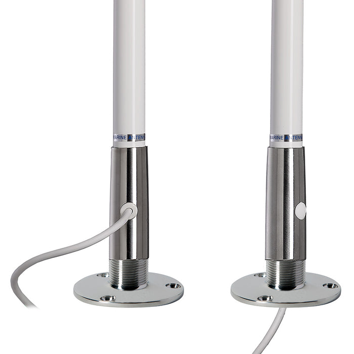 Scout Titan Series 4 White VHF Antenna 3dB Stainless Steel Ferule w5M RG58 Includes PL259 PF AN NVHF00044T