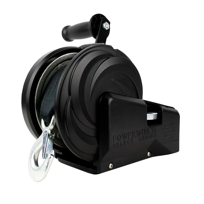 Powerwinch Select Series Winch 2500lb 2 Speed 8 Crank Arm  Carbon Black 21400W25008BR
