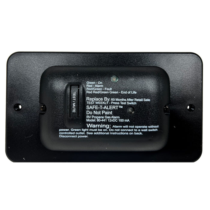 SafeTAlert 80 Series Black Propane Gas Alarm  12V 80441BLTR