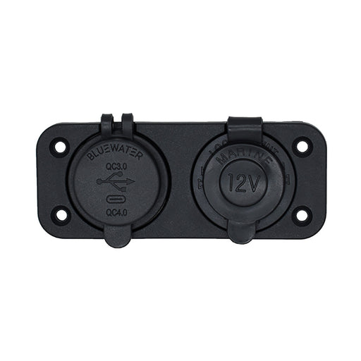Bluewater Dual USBUSBC 12V Combo Receptacle wPlate 30004011