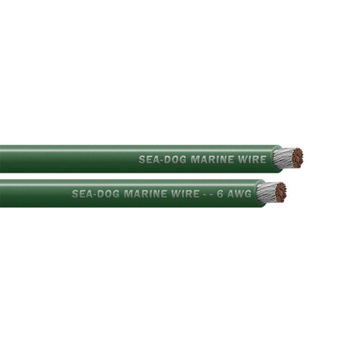Sea Dog 6 AWG Green Battery Cable  250 8006044