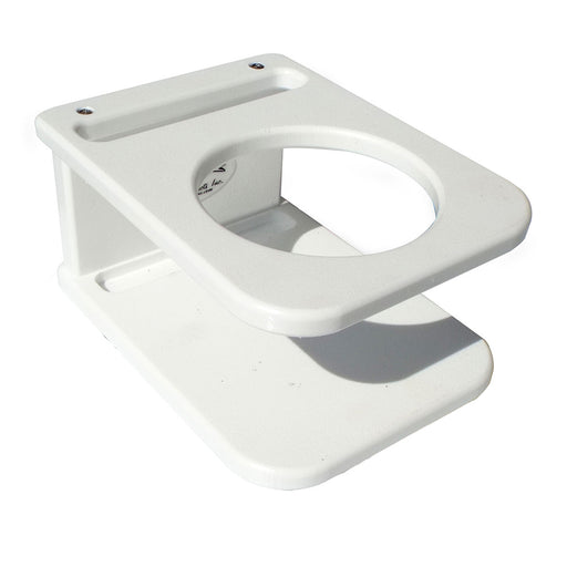 Deep Blue Marine Side Mount Single Drink Holder  Suction Cup Mount  White SSDH