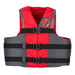 Full Throttle Adult Nylon Life Jacket  4X7X  BlackRed 11220010011026