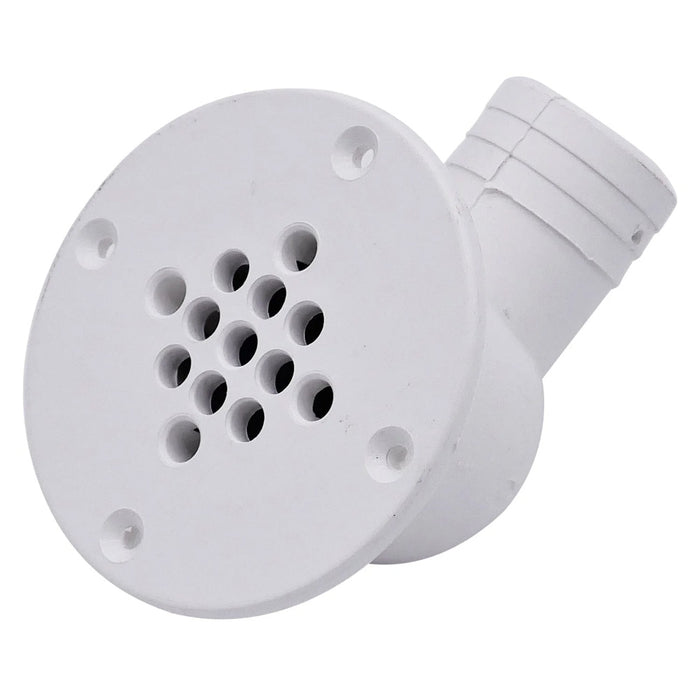 TM Marine 90Degree Cockpit Scupper Drain  White CSD92DP